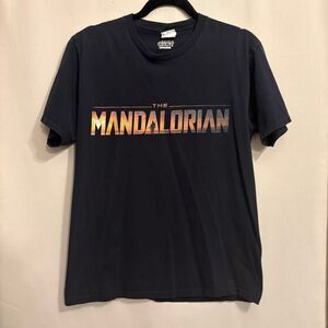 Star Wars The Mandalorian Graphic T Shirt Black Mens Medium Disney